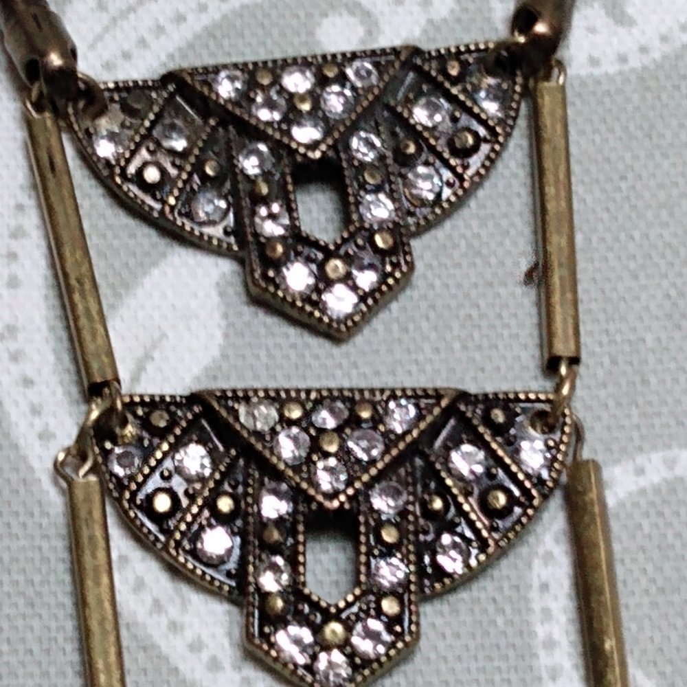 Brass Tone Snake Chain Necklace - Picture 3 of 7